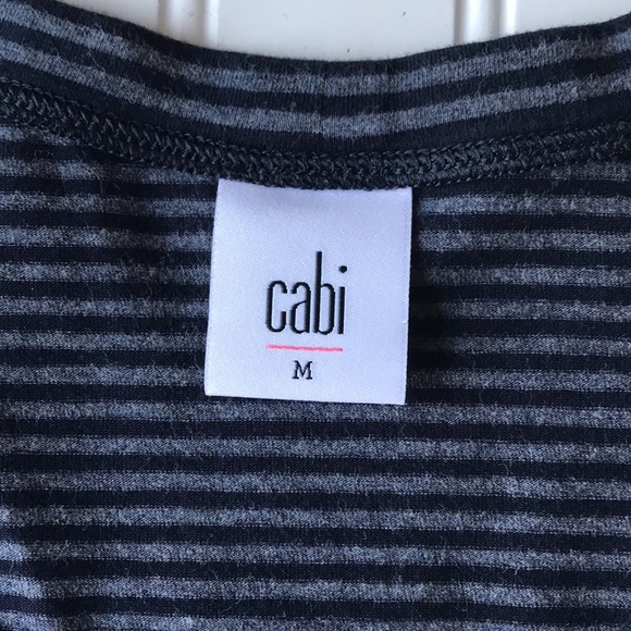 Cabi 3808 striped grey black top long sleeve - Picture 4 of 7